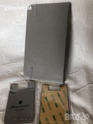 Джобен тефтер бележник от естествена кожа, размер А7 + подарък 2 бр. картодържатели за телефон, снимка 6 - Ученически пособия, канцеларски материали - 43533982