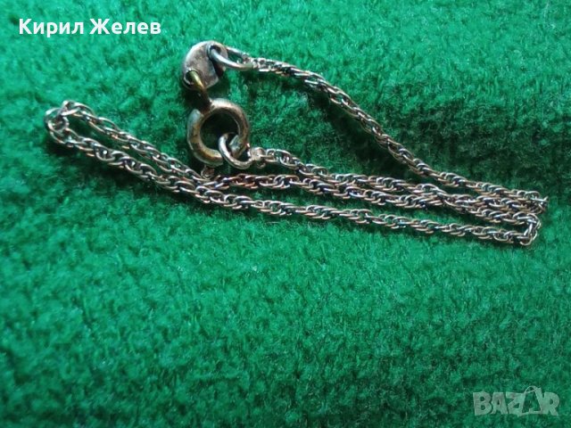 ТЪНКА ФИНА СРЕБЪРНА ГРИВНИЧКА СРЕБРО 925 ПОДХОДЯЩА и за ГЛЕЗЕН ЗАКОПЧАЛКАТА е САМО ПОСРЕБРЕНА! 25974, снимка 3 - Гривни - 35975166