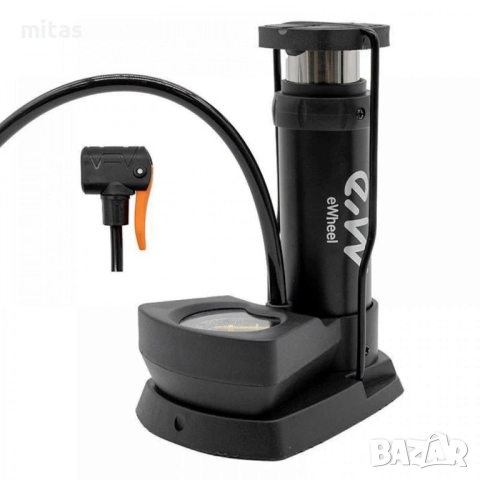 Крачна помпа с манометър e-Wheel, Универсална, До 160 PSI / 11 Bar, снимка 2 - Аксесоари за велосипеди - 52878653
