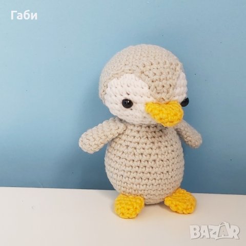 Ръчно плетено пингвинче, амигуруми играчка, снимка 2 - Плюшени играчки - 27859339