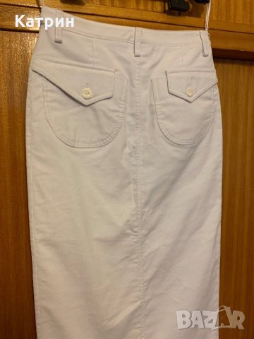 Бяла кадифена пола, снимка 5 - Поли - 28236220