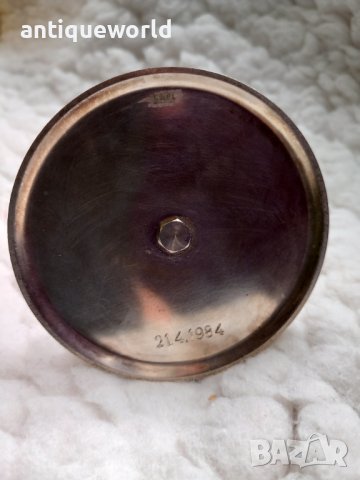 Стар СРЕБЪРЕН Свещник ,Сребро 830, снимка 5 - Антикварни и старинни предмети - 43968057