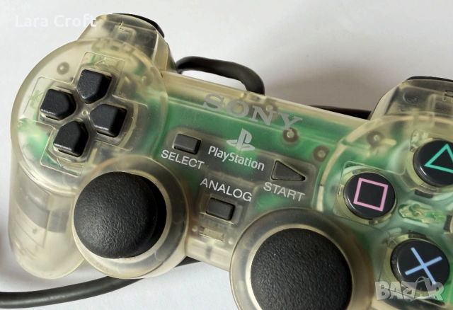 PlayStation 2 Clear Transparent Controller PS2 Оригинален  контролер, снимка 3 - Аксесоари - 53232844