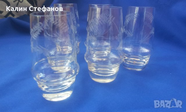 Ретро чашки за концентрат, ръчна гравюра 7 бр, снимка 3 - Антикварни и старинни предмети - 32350013