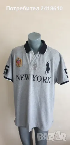 POLO Ralph Lauren New York Pique Cotton Custom Slim Fit Mens Size 2XL ОРИГИНАЛ! Мъжка Тениска!