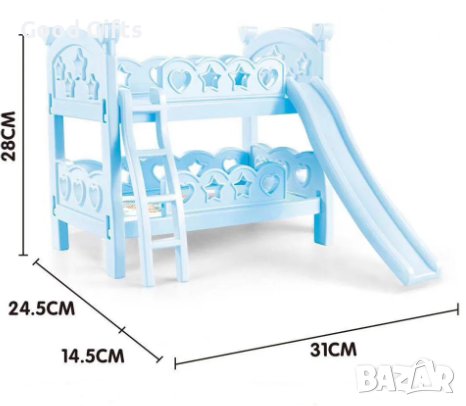 Детско двуетажно легло за кукли, снимка 4 - Кукли - 43249536