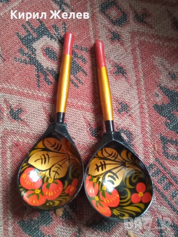 Руски рисувани лъжици дървени 53675