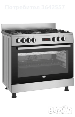 Комбинирана фурна Беко с газови котлони, снимка 2 - Печки, фурни - 53408939