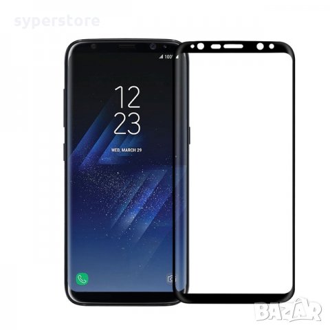 Стъклен протектор за Samsung Galaxy S8+  S8 Plus G955 FullFace черен Black скрийн протектор, снимка 2 - Фолия, протектори - 19503597