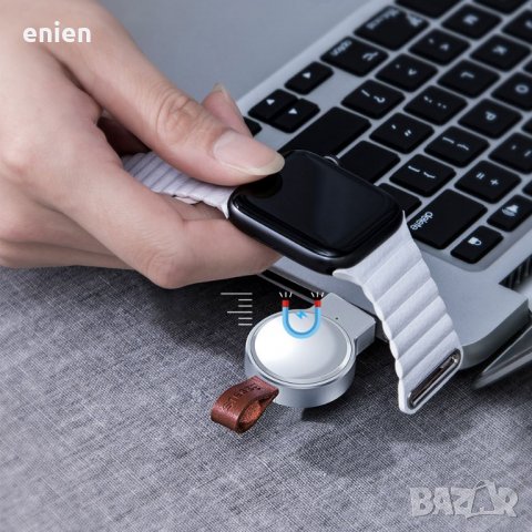 Безжично USB 2.5W зарядно Baseus за Apple Watch 1 2 3 4 38mm 40 42 44, снимка 5 - Оригинални зарядни - 27231706