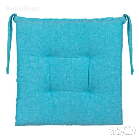 Синя възглавница  за стол-38х38х5 см./декоратив на възглавница, снимка 3 - Възглавници - 49689074