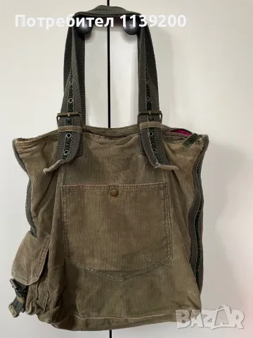 Дамска френска джинсова хипи чанта каки Etam, снимка 6 - Чанти - 48160963