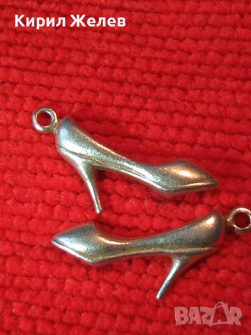 Две ЕЛЕГАНТНИ СРЕБЪРНИ ДАМСКИ ПАНТОФКИ ОБУВКИ - АРТ ВИСУЛКИ 40055, снимка 3 - Бижутерийни комплекти - 42380572