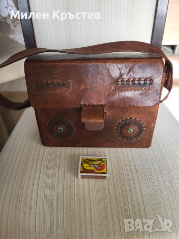 Винтидж дамска чанта Genuine Leather от 60те години , снимка 2 - Чанти - 42970247