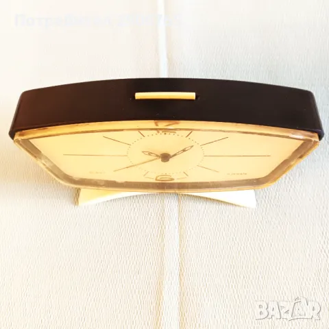 Часовник будилник Слава елипса работещ, снимка 6 - Антикварни и старинни предмети - 47388255