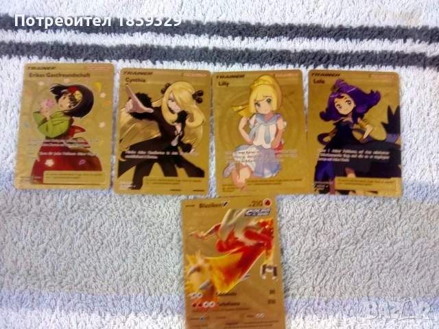 златни карти покемон , снимка 3 - Карти за игра - 53293447