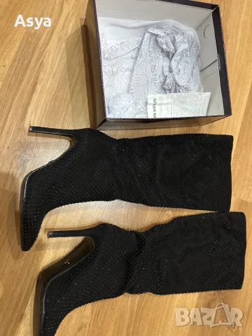 Елегантни черни ботуши , снимка 11 - Дамски ботуши - 48280097