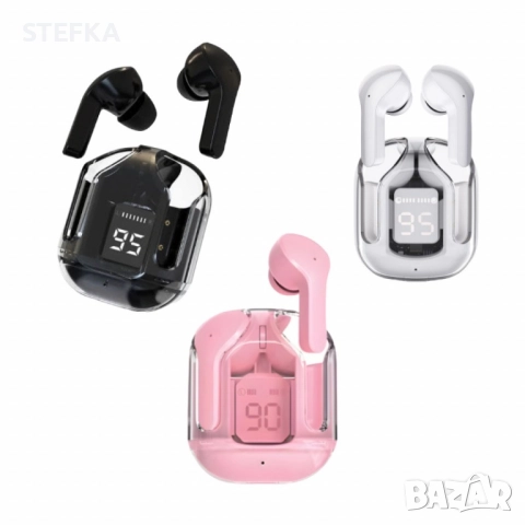 Безжични Bluetooth слушалки с LED дисплей и вграден микрофон, снимка 2 - Bluetooth слушалки - 52973164
