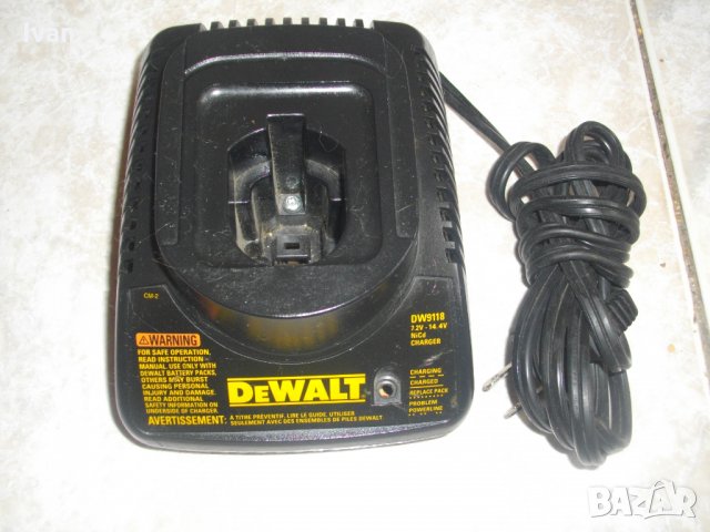 7.2V-14.4V-DeWalt DW9118-NiCd-Black Decker-Elu-ДеВалт-Зарядно-110 Волта-Отлично, снимка 2 - Винтоверти - 33393275