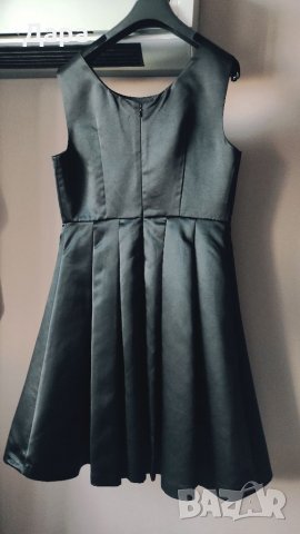 Официална черна сатенена рокля , снимка 8 - Рокли - 37608732