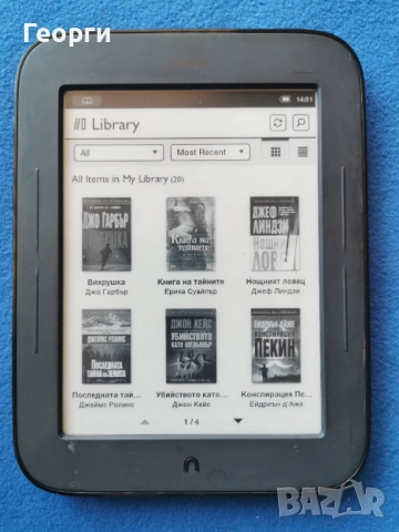 четец NOOK Simple Touch, снимка 2 - Електронни четци - 53155962