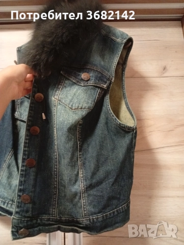 продавам Дънков елек с естествена яка , снимка 6 - Елеци - 51468264