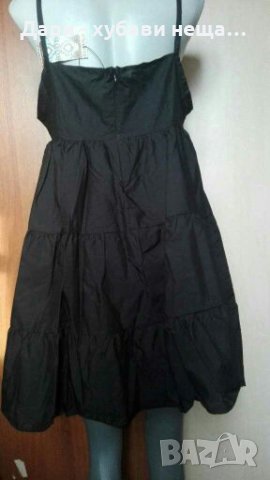 Черен гащеризон - рокля 100% памук👗🌹L,XL👗🌹арт.1126, снимка 2 - Гащеризони - 33393651