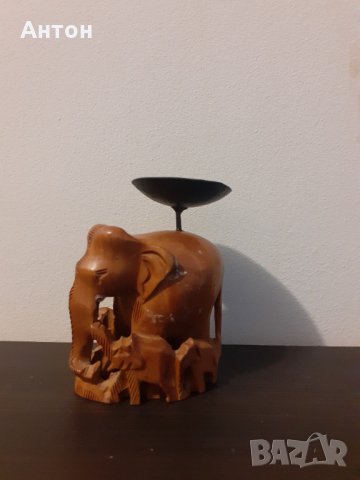 Африкански слон Свещник., снимка 3 - Антикварни и старинни предмети - 34882268