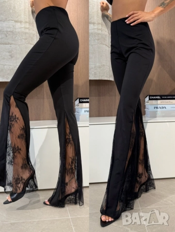 Панталон с дантела 2 цвята , снимка 3 - Панталони - 52713549