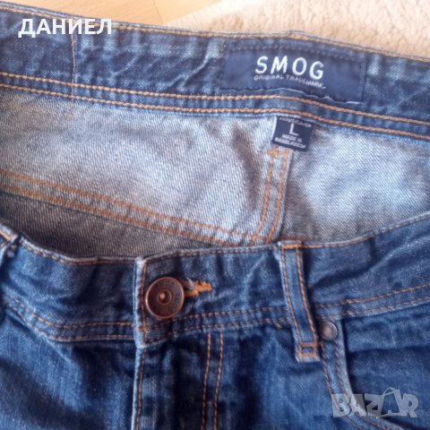  Оригинални мъжки къси дънки SMOG раэмер L, снимка 3 - Къси панталони - 37479864