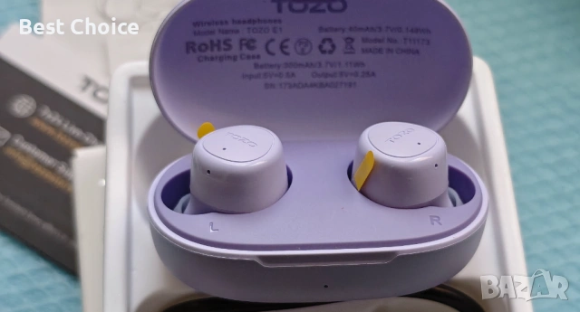 Безжични слушалки TOZO E1, снимка 2 - Безжични слушалки - 53043390