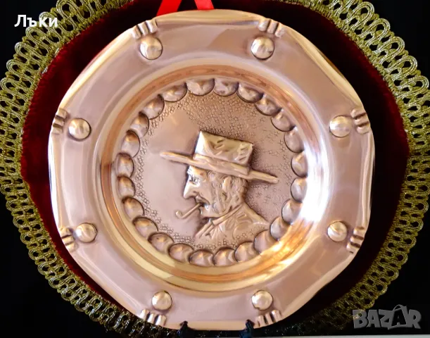 Медно пано,портрет,медна чиния Lanouaille. , снимка 3 - Пана - 50025259