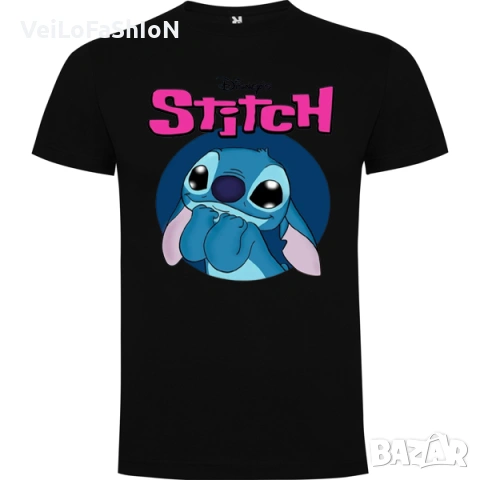 Нова сладка детска коледна с героя Стич (Stitch), в два цвята, снимка 2 - Детски тениски и потници - 48122572
