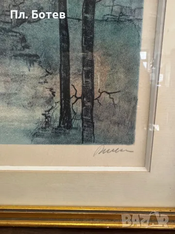 Стара картина пастел, снимка 3 - Картини - 48278214