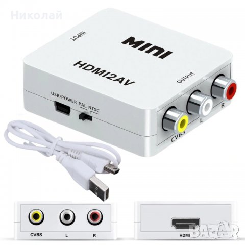 Конвертор от HDMI към 3 RCA AV , Преобразувател , преходник, снимка 3 - Друга електроника - 39852203