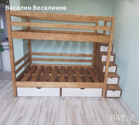Двуетажно легло , снимка 2 - Мебели за детската стая - 43446209