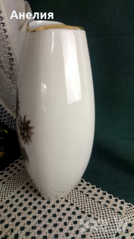 Ваза с цвят шампанско и слънчогледи-масивна, снимка 6 - Вази - 50571162