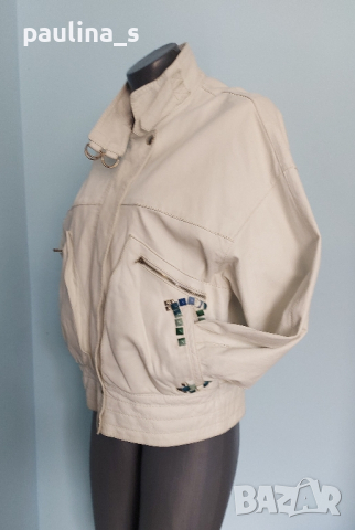 Естествена кожа / винтидж дамско яке / голям размер , снимка 5 - Якета - 44923666