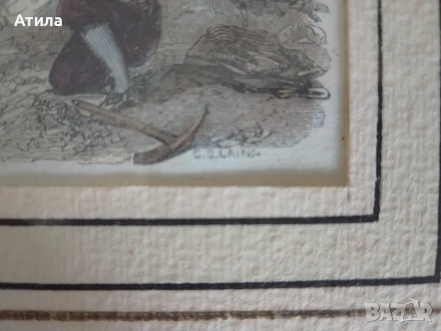 картина 20/17 см френска, снимка 4 - Картини - 47830854