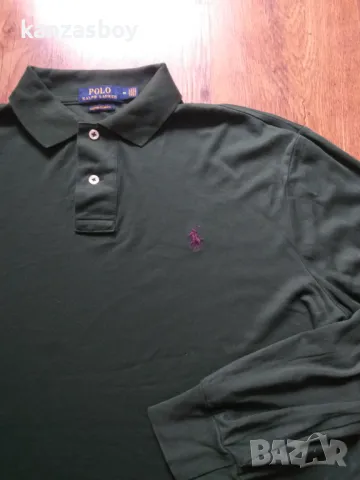 polo ralph lauren men's polo long sleeve - страхотна мъжка блуза КАТО НОВА M, снимка 3 - Блузи - 48145759