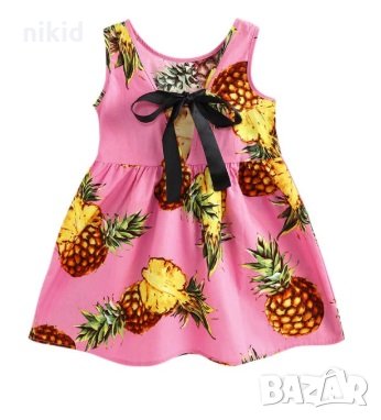 Детска рокля на ананас ананасчета ананаси, снимка 1 - Детски рокли и поли - 26353650