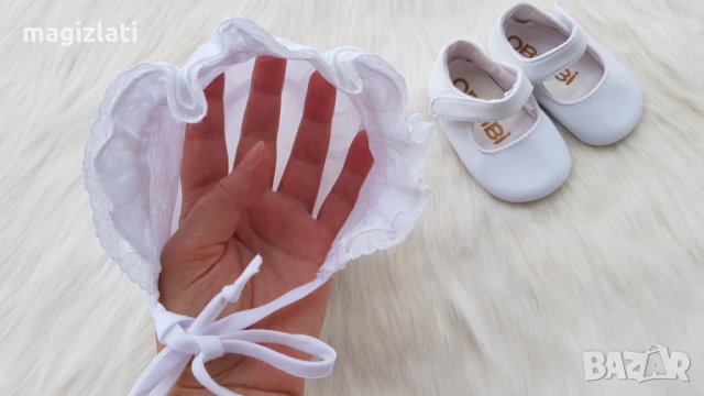 Бебешки буйки и шапка за новородено момиченце, снимка 6 - Бебешки обувки - 33426842
