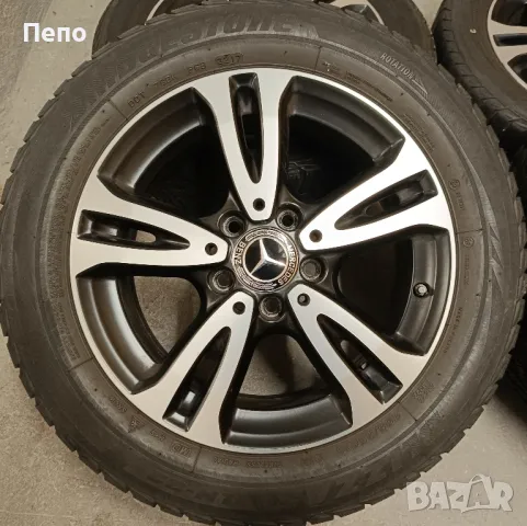 Оригинални джанти с гуми зимни 16 цола за Mercedes A..B..класа, снимка 2 - Гуми и джанти - 49241983