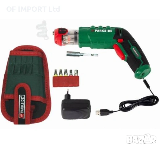 Акумулаторен винтоверт със сменяеми накрайници PARKSIDE 4V Li-Ion