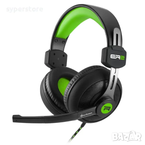 Слушалки с микрофон Sharkoon Rush ER2 Green SH0026 Зелени Геймърски слушалки Gaming Headset 