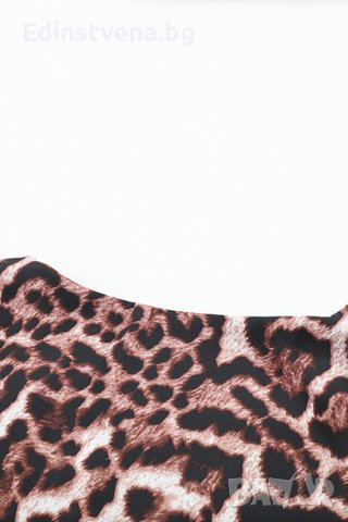 Дамска рокля с леопардов десен и асиметрична кройка, снимка 15 - Рокли - 40544146