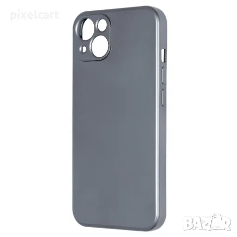 Силиконов калъф METALLIC за iPhone 13, Сив, снимка 2 - Калъфи, кейсове - 47922758