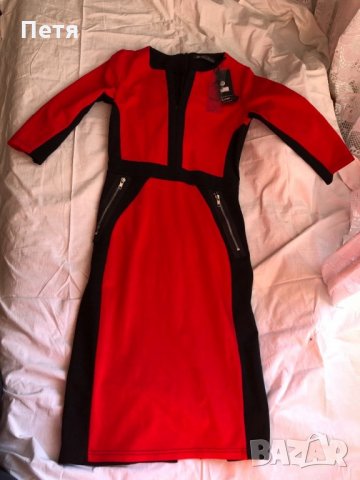Дамска рокля черно и червено, снимка 1 - Рокли - 32808862
