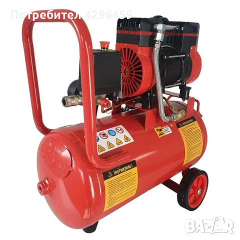 Компресор за въздух, Безмаслен, 24л, 8 bar, 1.2 к.с., Elefant XY2824, снимка 10 - Компресори - 48625793