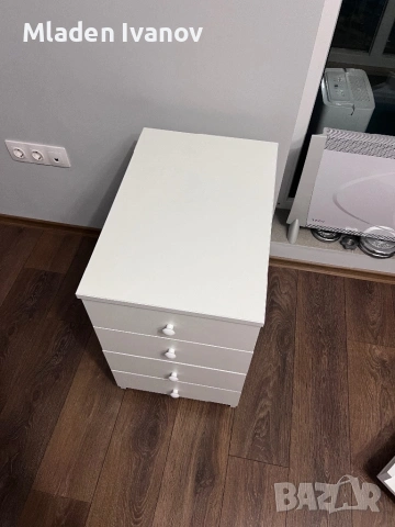 Бял контейнер ПДЧ 4 чекмеджета, снимка 3 - Шкафове - 53575521